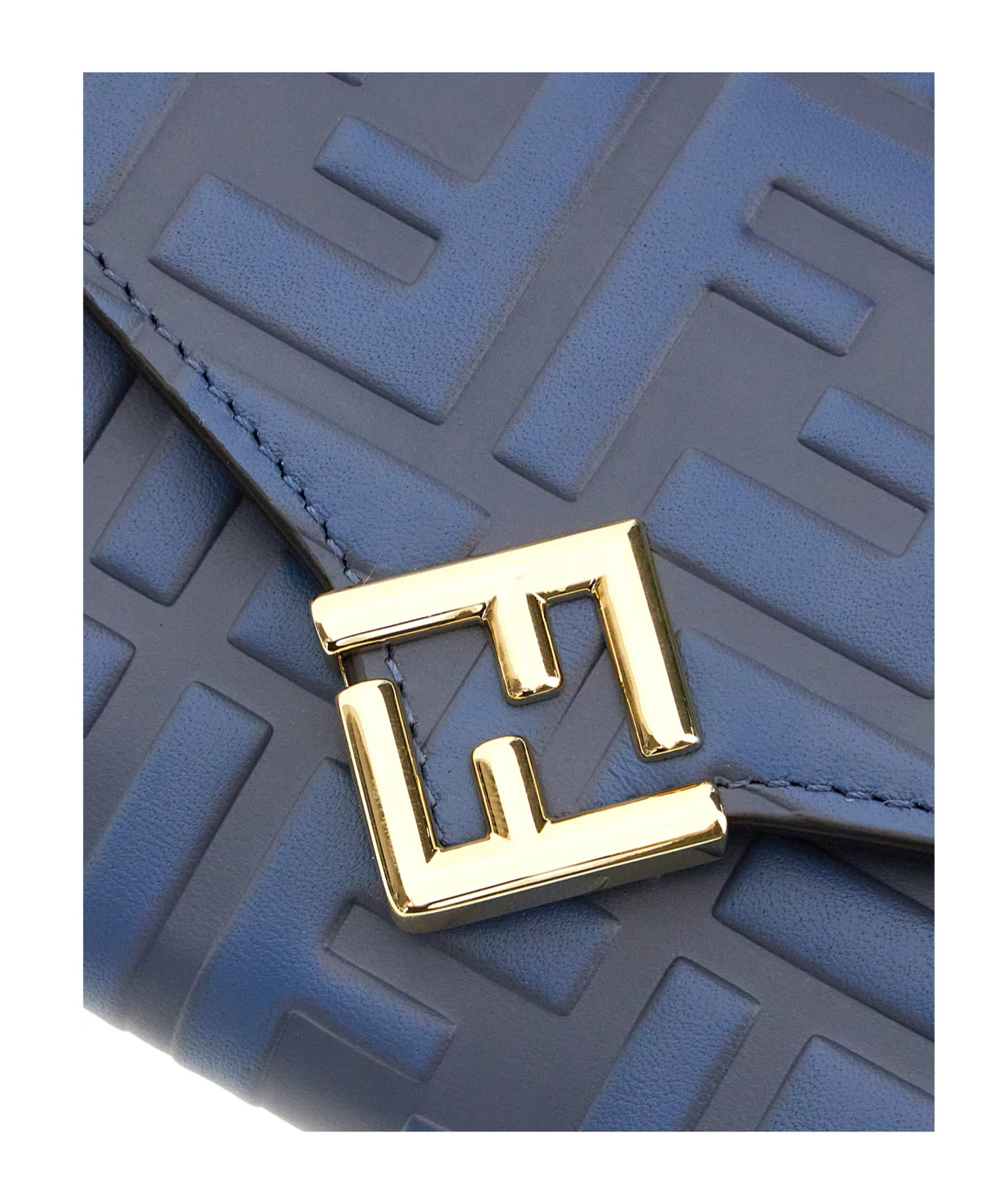 Fendi Two-tone Baguette Wallet In Blue