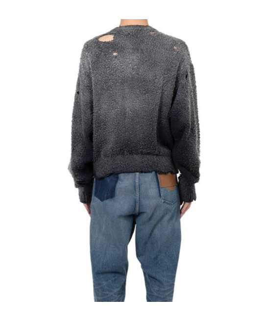 Miharayasuhiro Sun Faded Like Knit Cardigan In Black