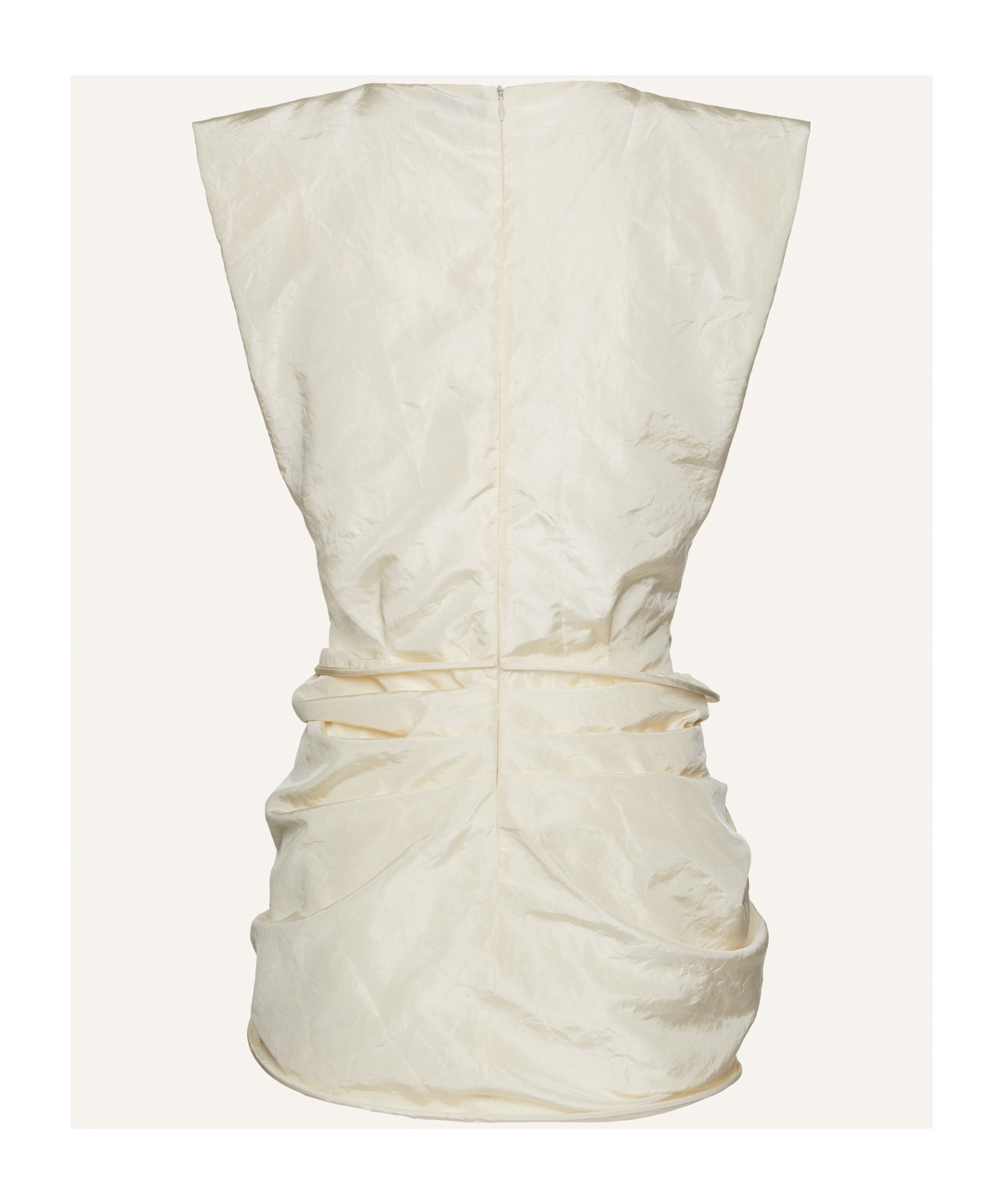 Magda Butrym Silk Wrap Mini Dress In White