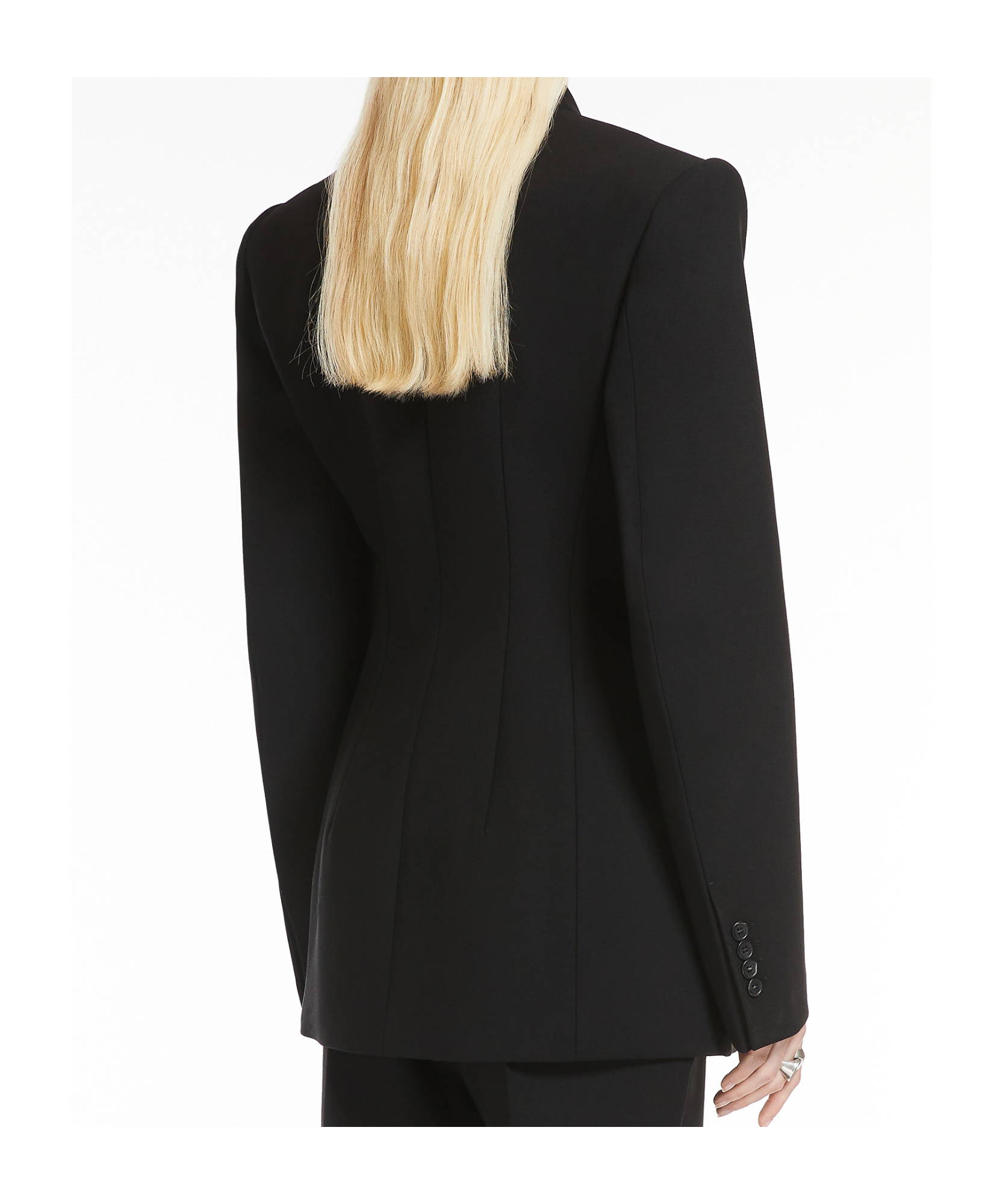 Sportmax 'danzica' Wool Blazer Featuring Flap Pockets In Black