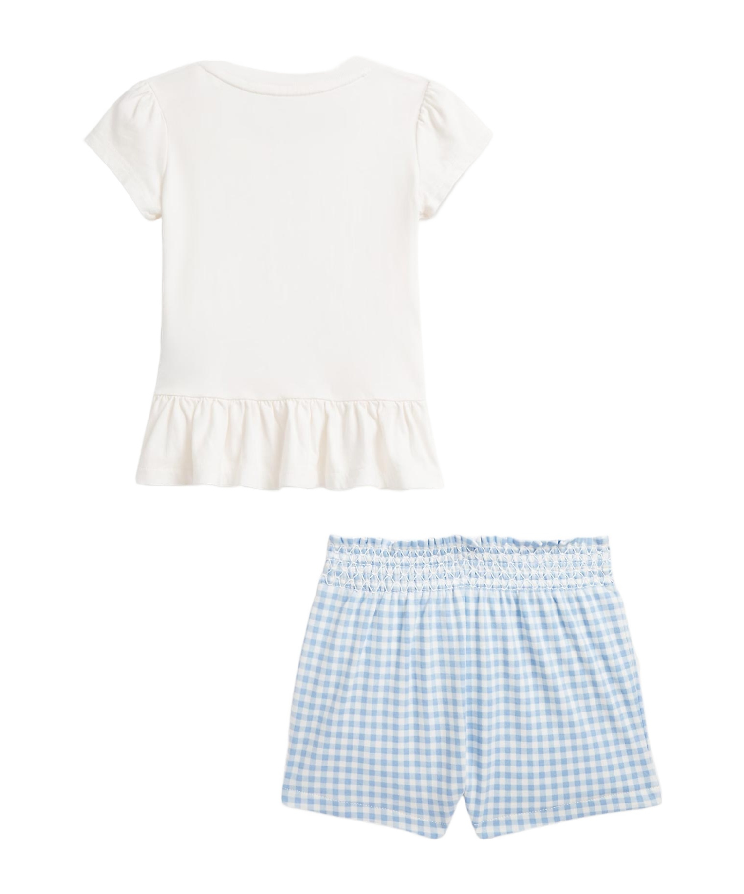 Polo Ralph Lauren Short-sleeved T-shirt And Shorts Set In White