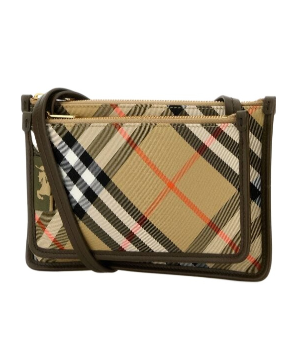 Burberry Checked Cross Body Bag In Nude
