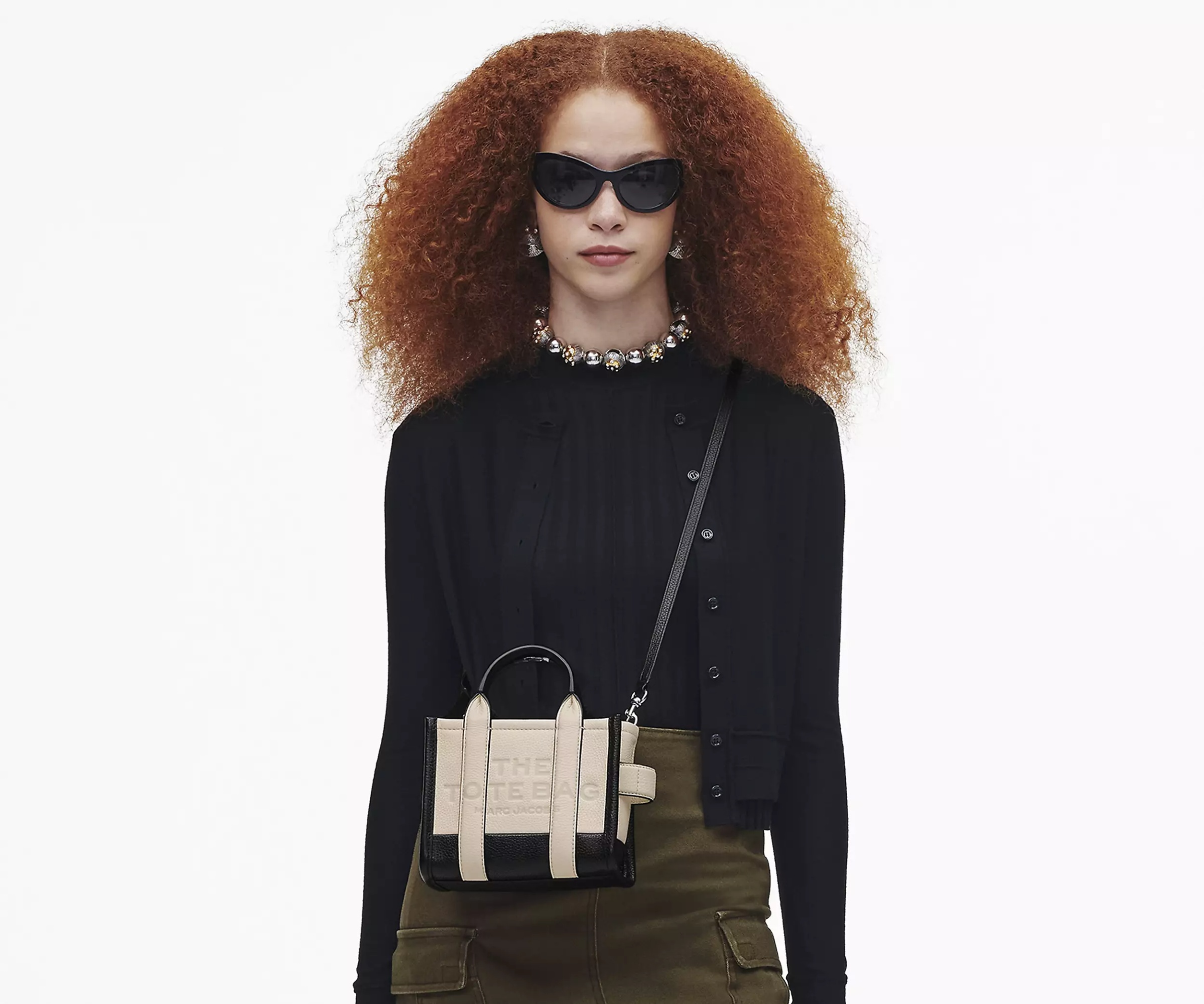 Marc Jacobs The Colorblock Crossbody Tote Bag In Nude