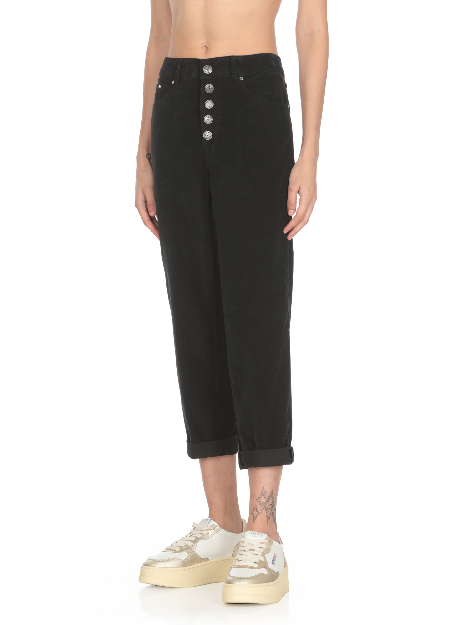 Dondup Woman Pants Black Size 31 Cotton, Elastomultiester, Elastane In Black