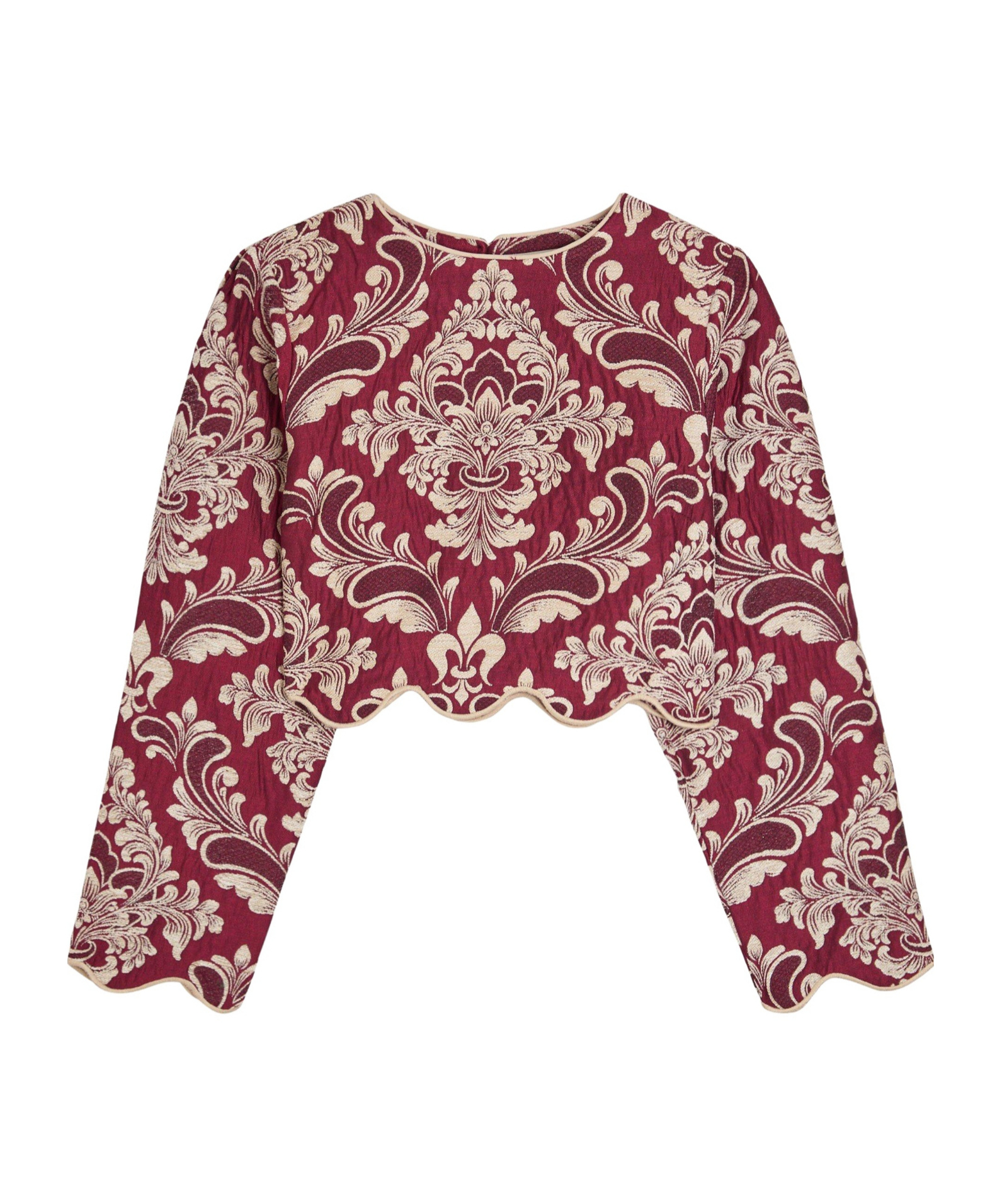 Farm Rio Long-sleeve Oversized-fit Blouse In Red