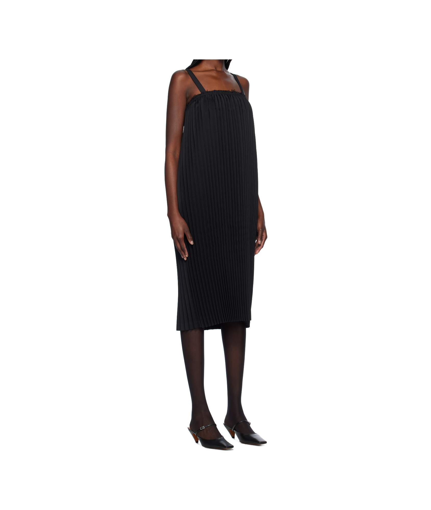 COMME DES GARÇONS GABARDINE MIDI DRESS