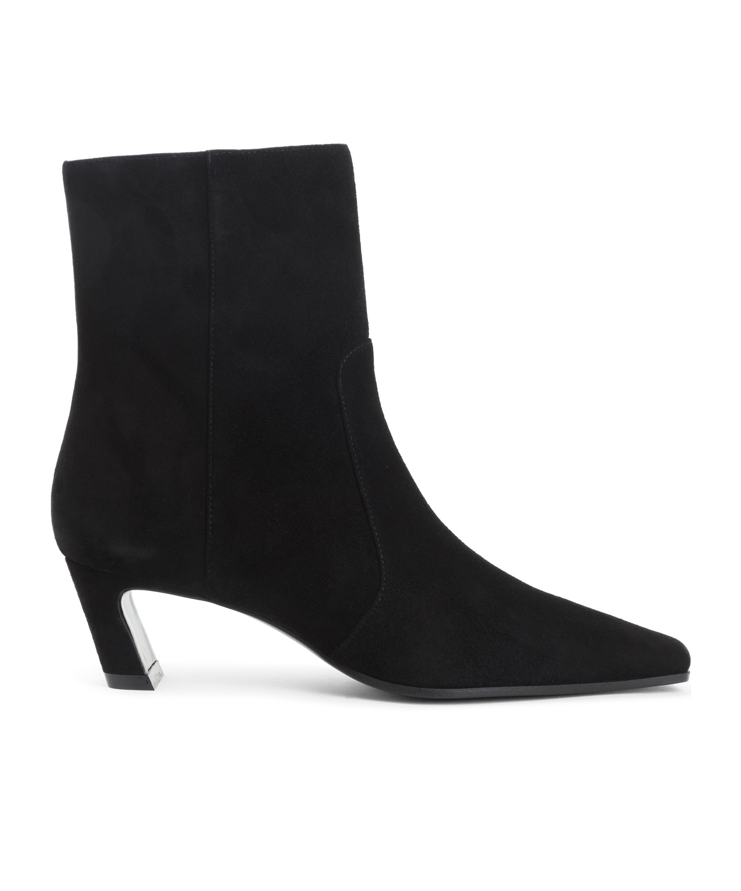 Stuart Weitzman Stassi 50 Zip Ankle Boots In Black