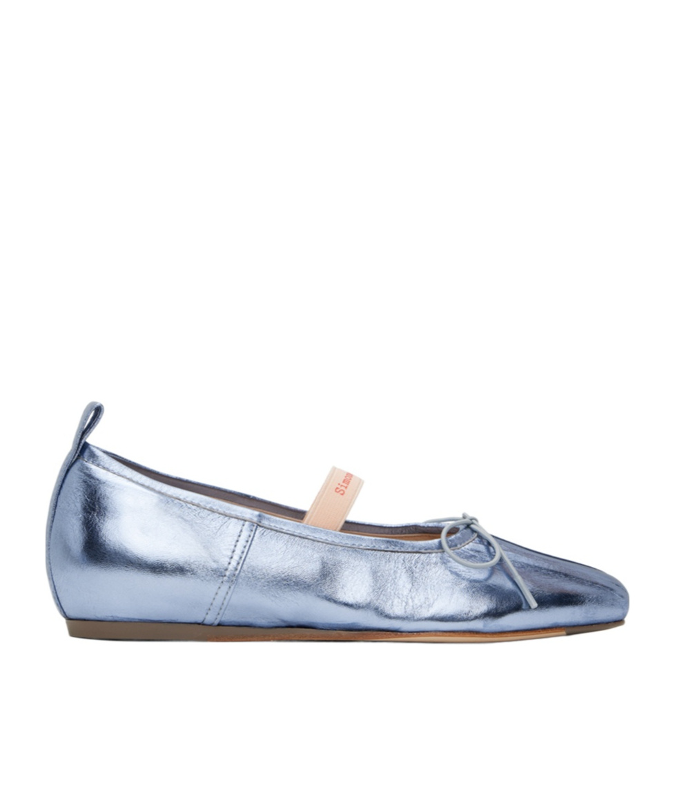 Simone Rocha Bow Tie Ballet Shoes In Blue