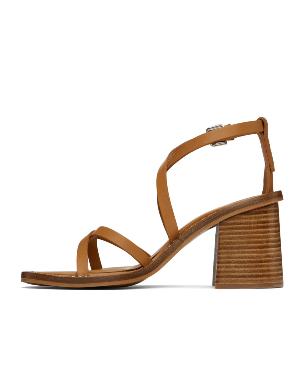 See By Chloé Lynette Cross-belted High-heeled Sandals In Brown