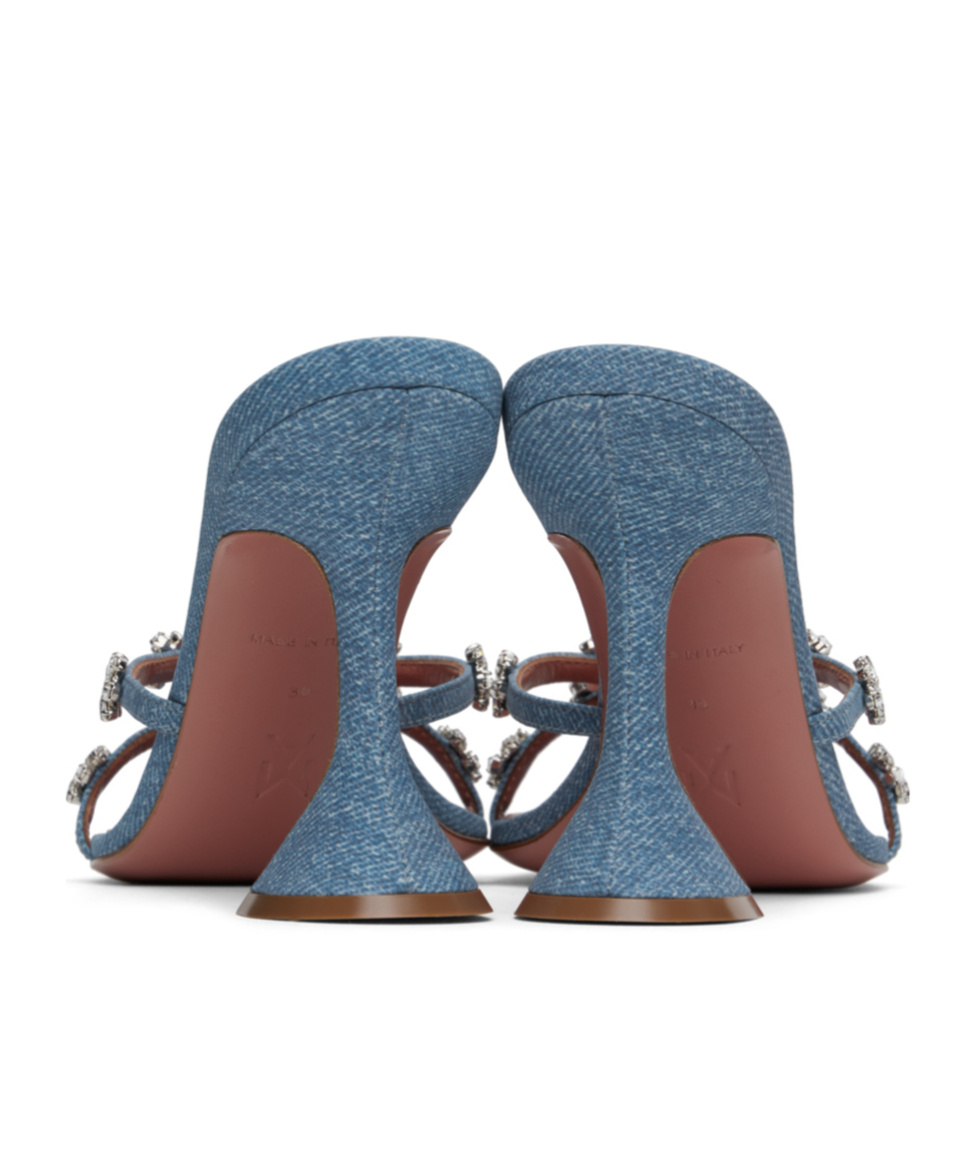 AMINA MUADDI LILY SLIPPER 95 CRYSTAL HIGH-HEELED SANDALS