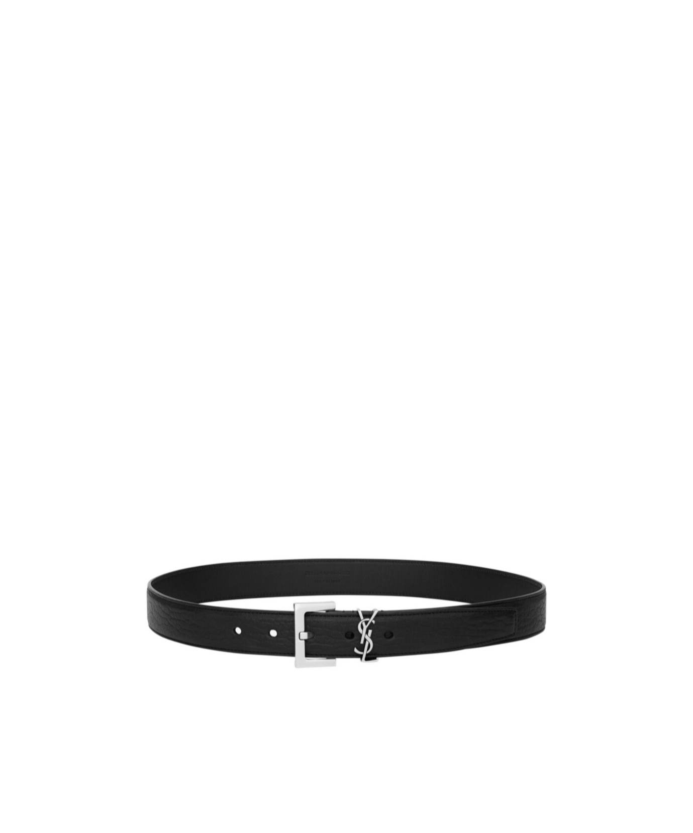 Saint Laurent Monogram Belt In Black