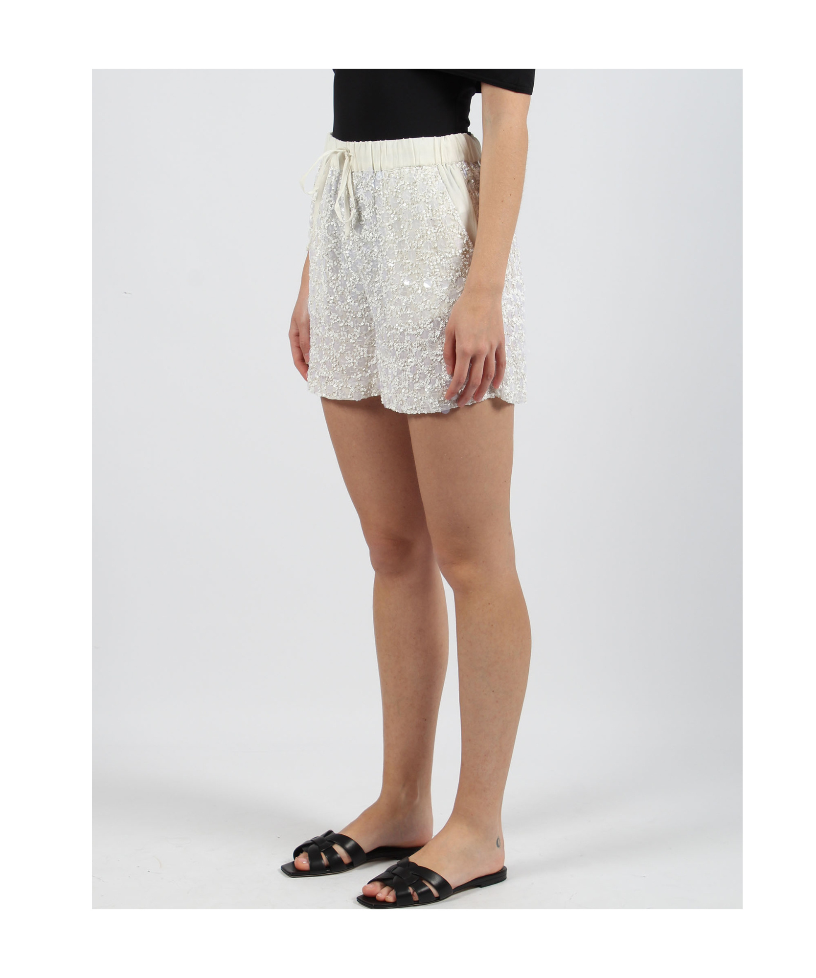 P.a.r.o.s.h Galassia Sequin-embellished Shorts