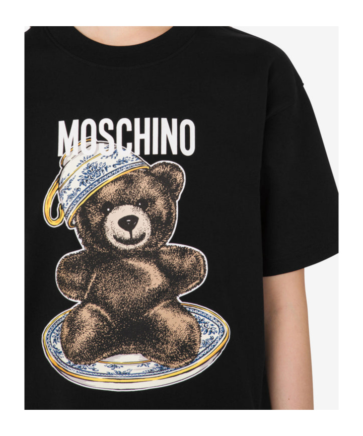 Moschino Teddy Bear-print T-shirt Mini Dress In Black