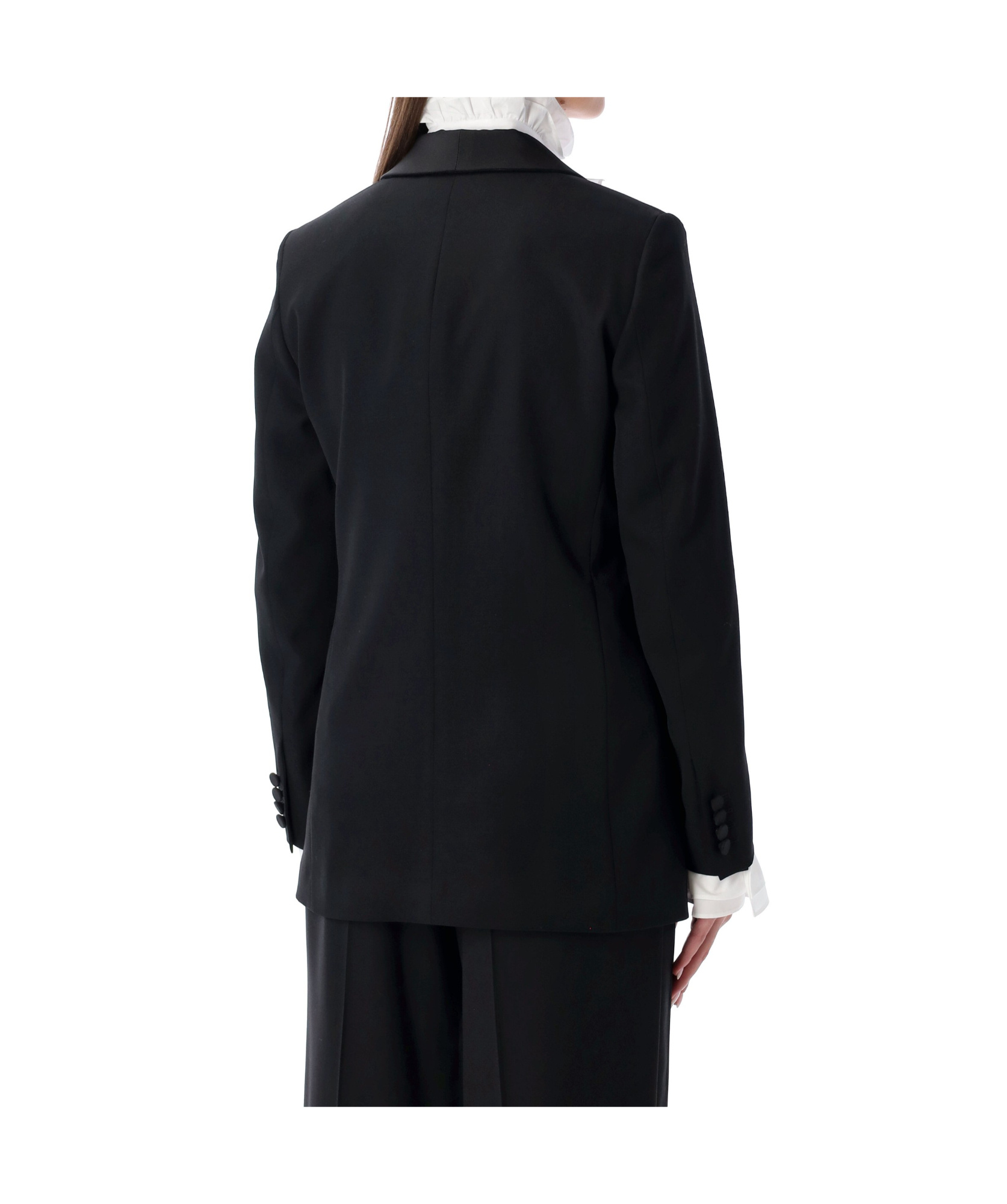Ralph Lauren Collection Sutton Grain De Poudre Tuxedo Jacket In Black
