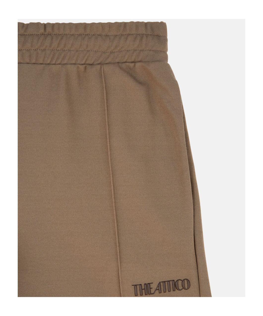 Shop Attico Elastic Waist Sweatpants In Brown