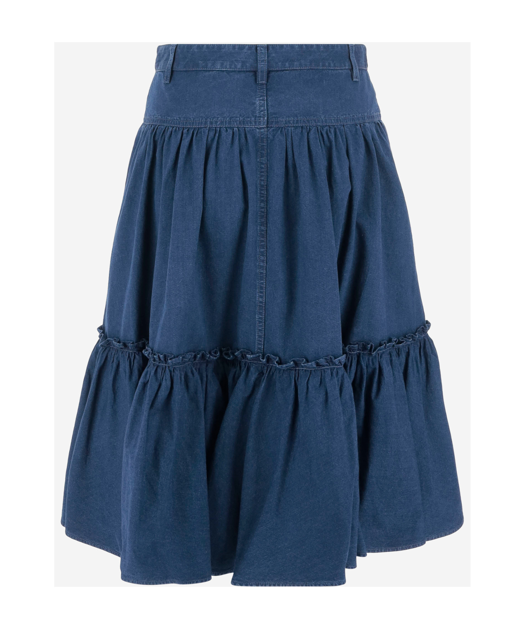 Valentino Belt-loop Skirt In Blue