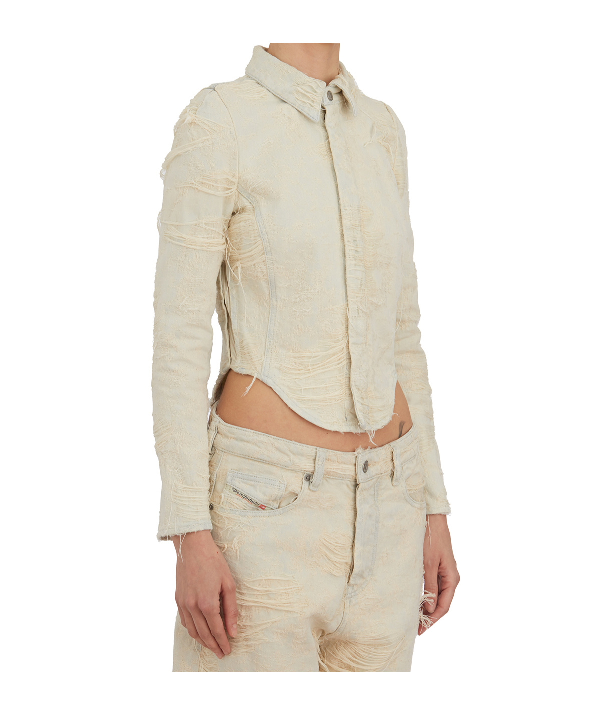 Diesel Long-sleeved Shirt In Nude