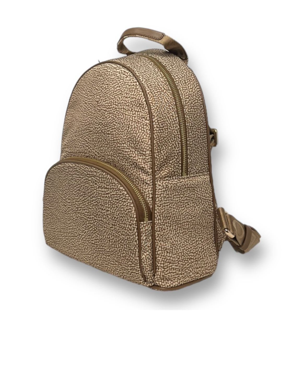 Borbonese Zippered Backpack In Nude