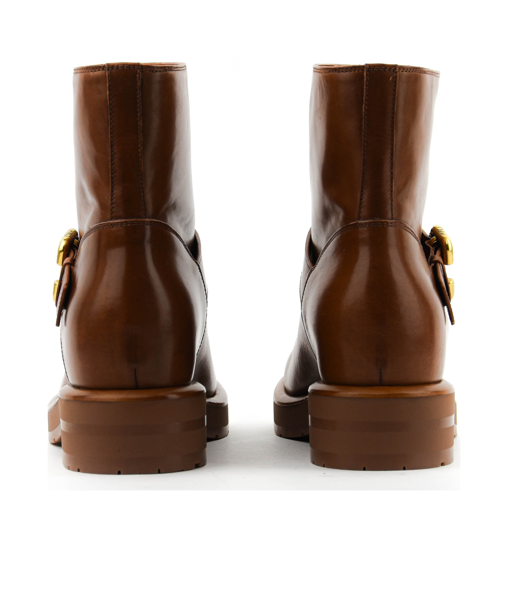 Chloé Coddington Leather Ankle Boots In Brown