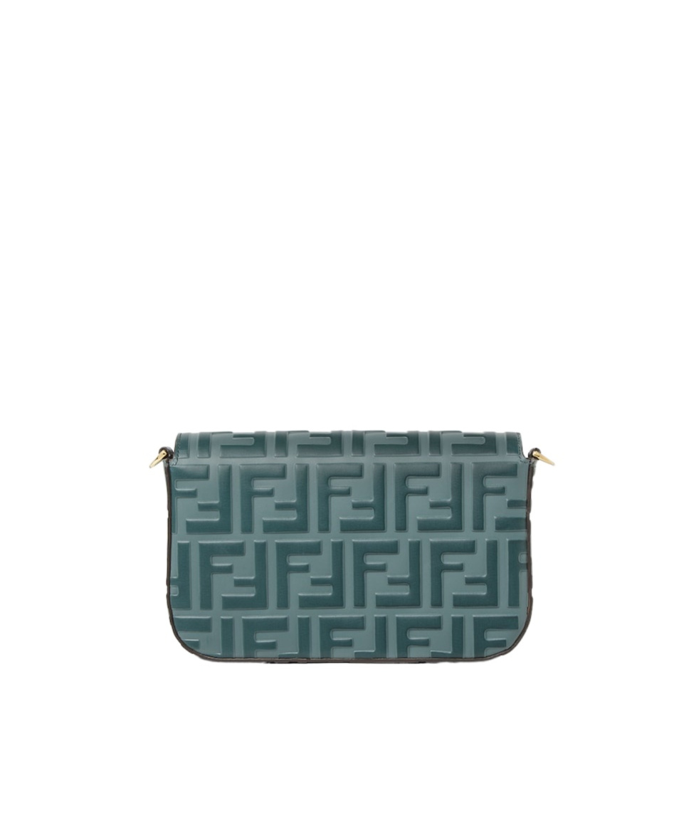 Fendi Green And Matcha Green Leather Wallet In Blue