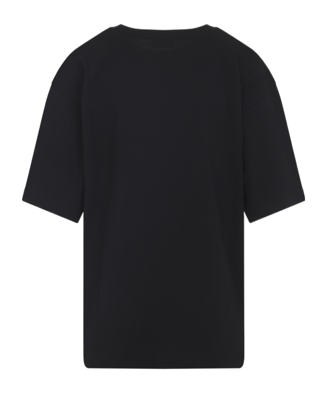 Dries Van Noten Black Short-sleeve T-shirt With Tonal Swirl Embroidery In Black