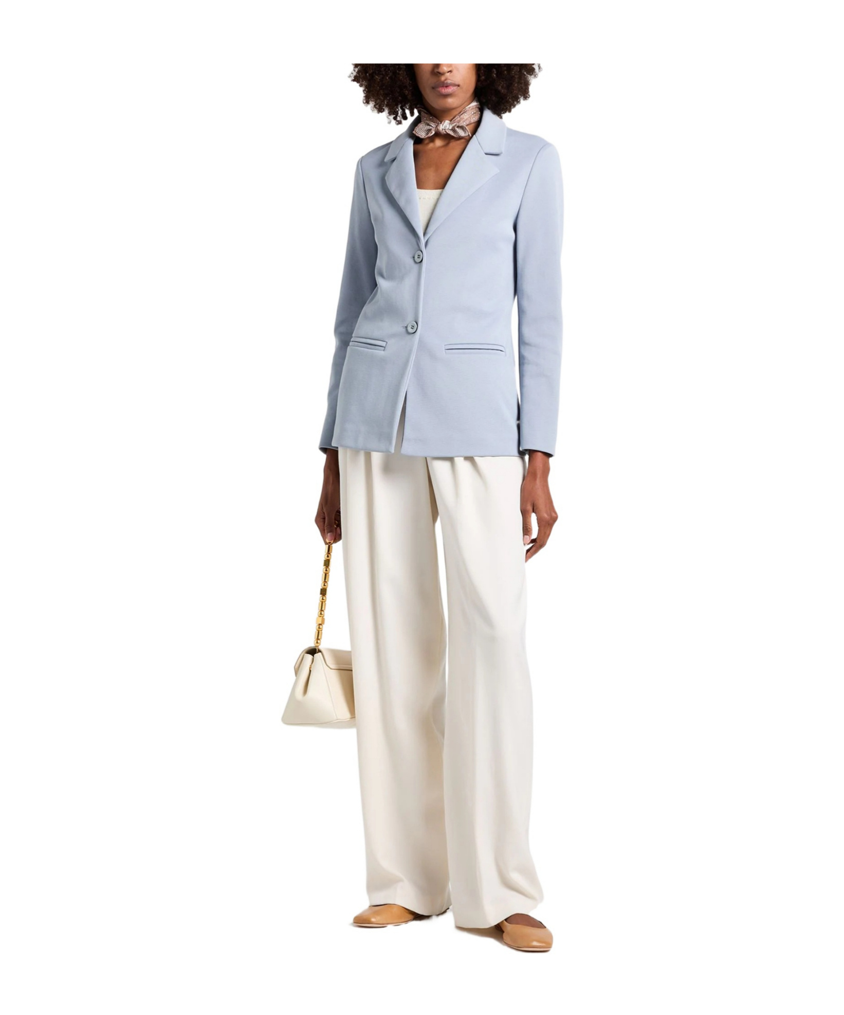 Max Mara Single-breasted Blazer In Sky-blue