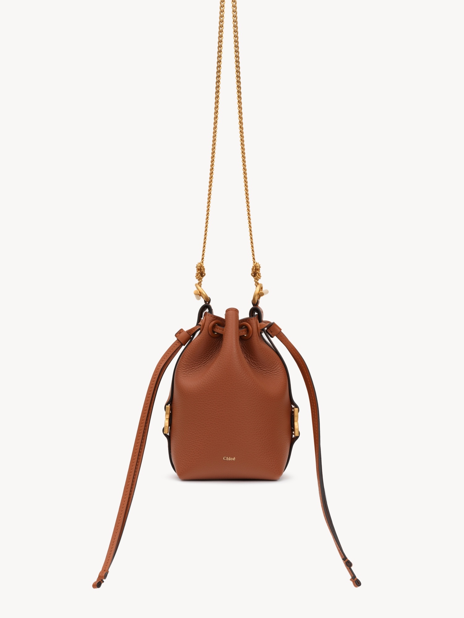 Chloé Marcie Micro Bucket Bag In Brown
