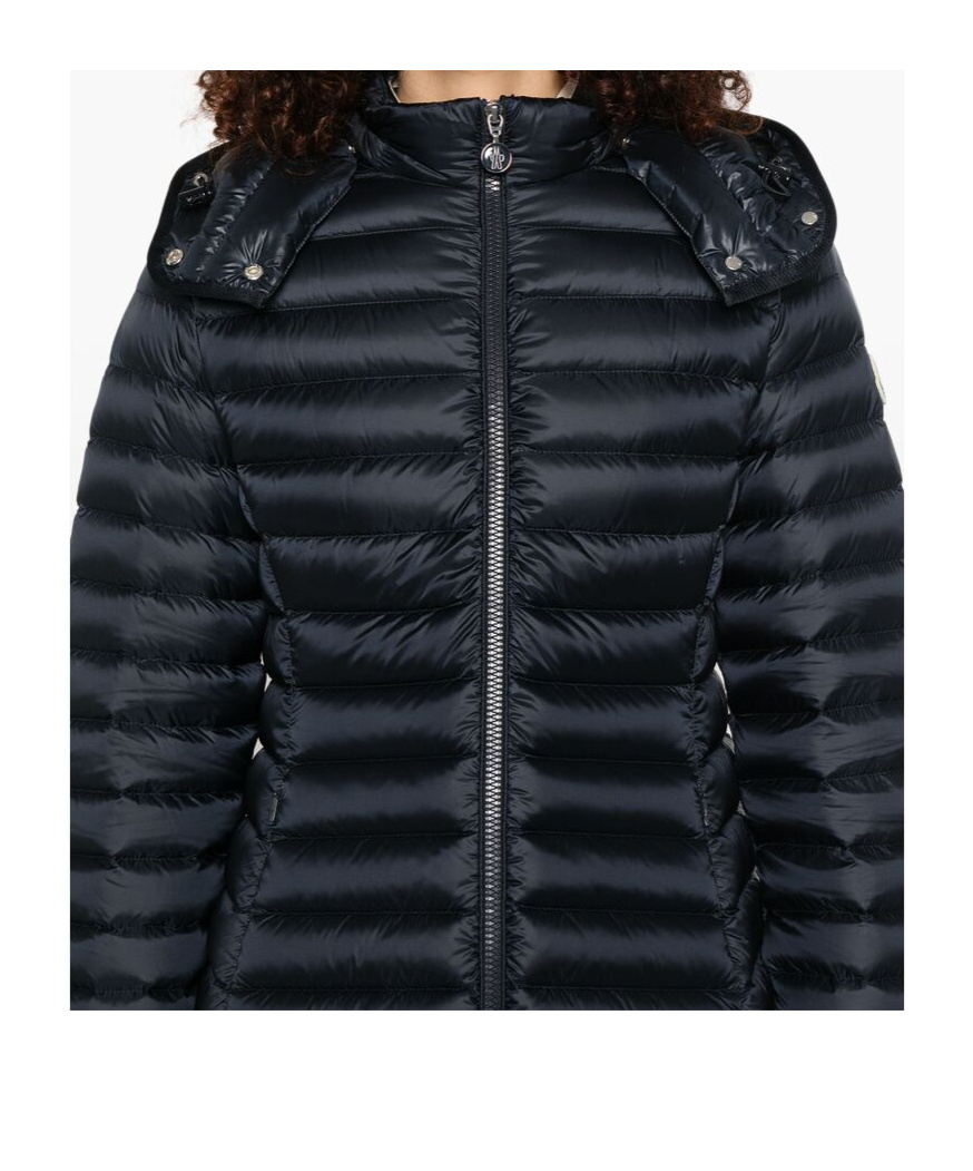 Moncler Long-sleeved Down Jacket In Blue
