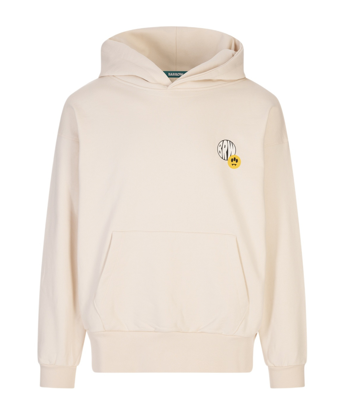 Barrow Printed Hooded Sweatshirt In Neutral