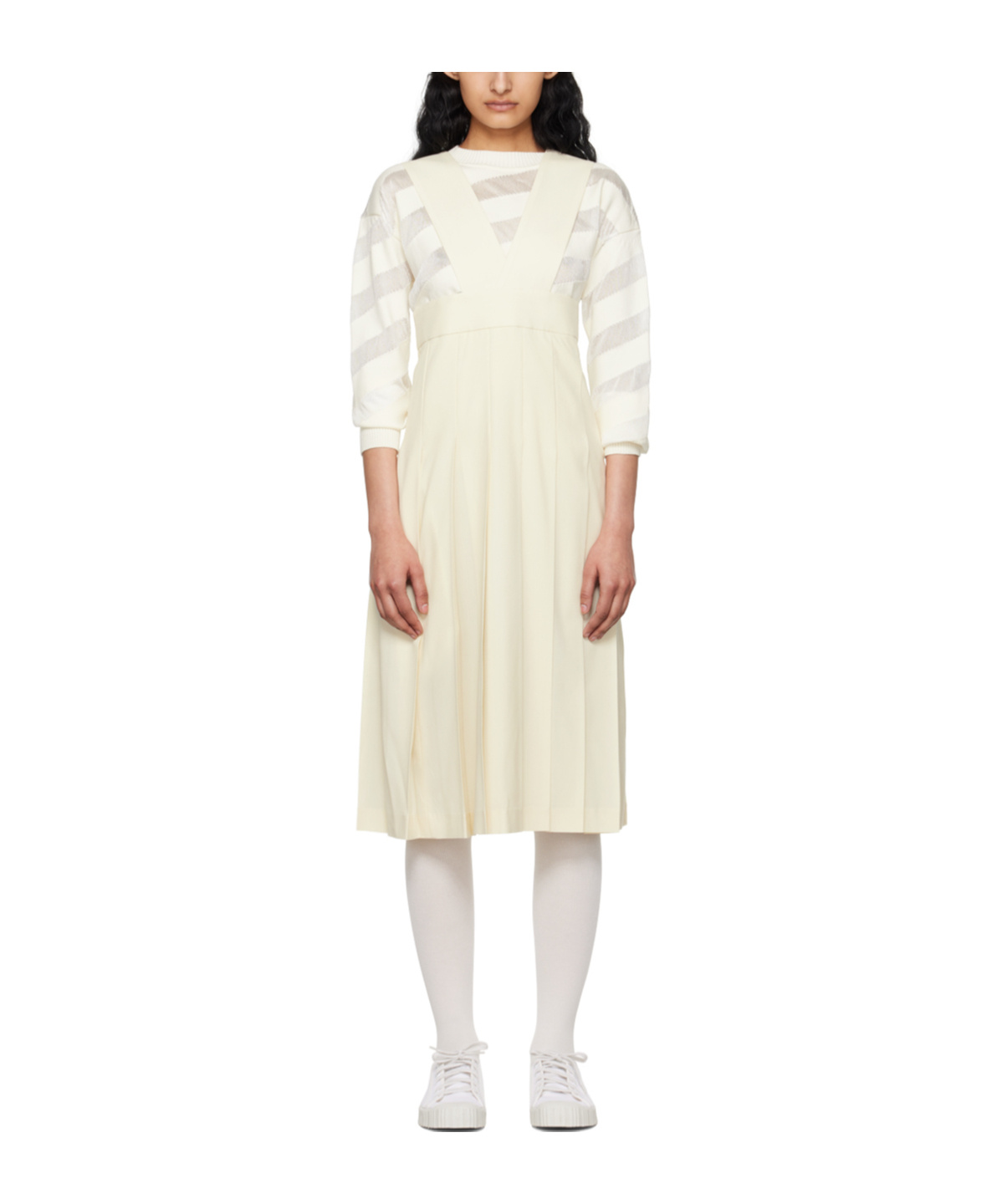 COMME DES GARÇONS PLEATED MID-LENGTH DRESS 