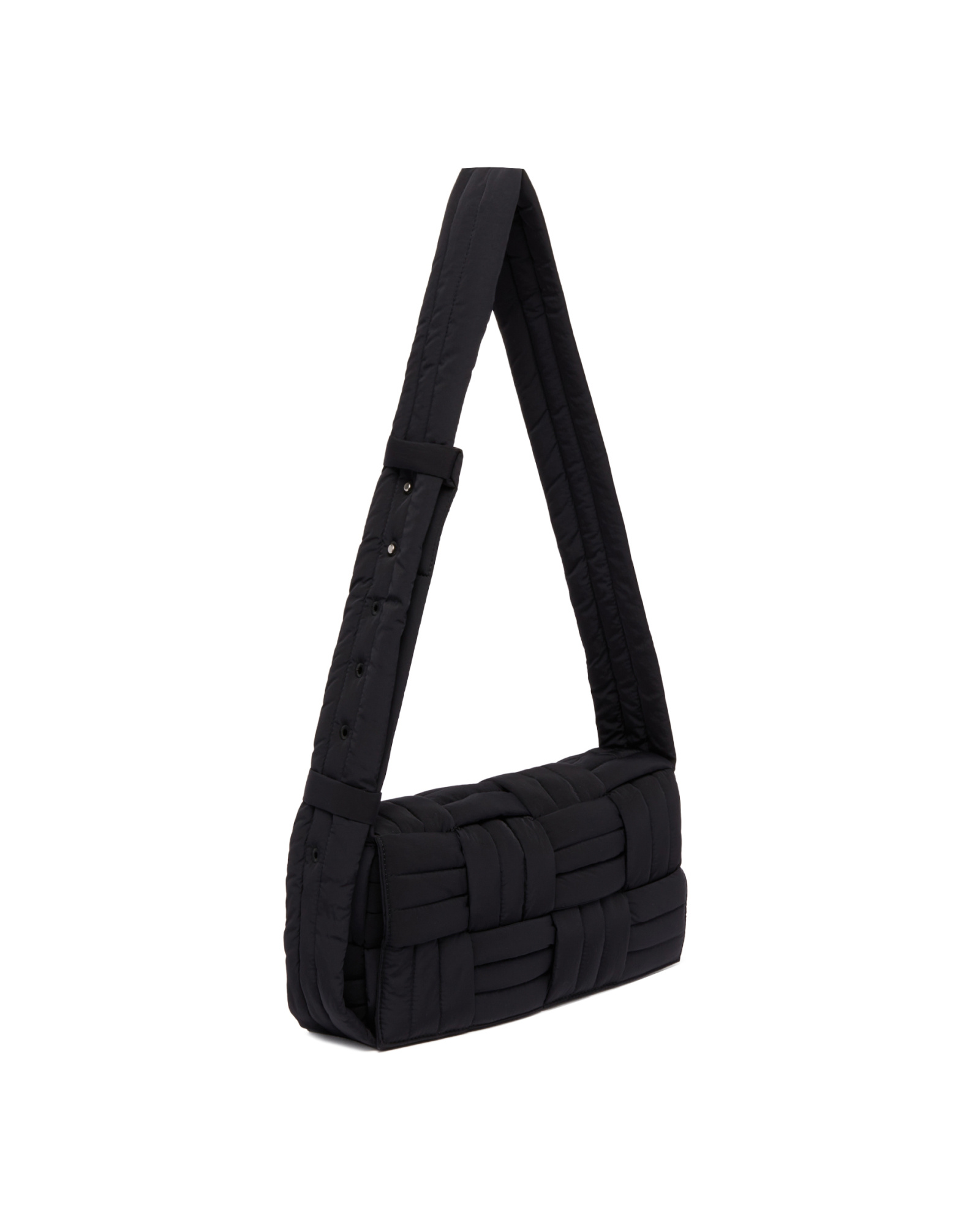 Bottega Veneta Intreccio Padded Shoulder Bag In Black