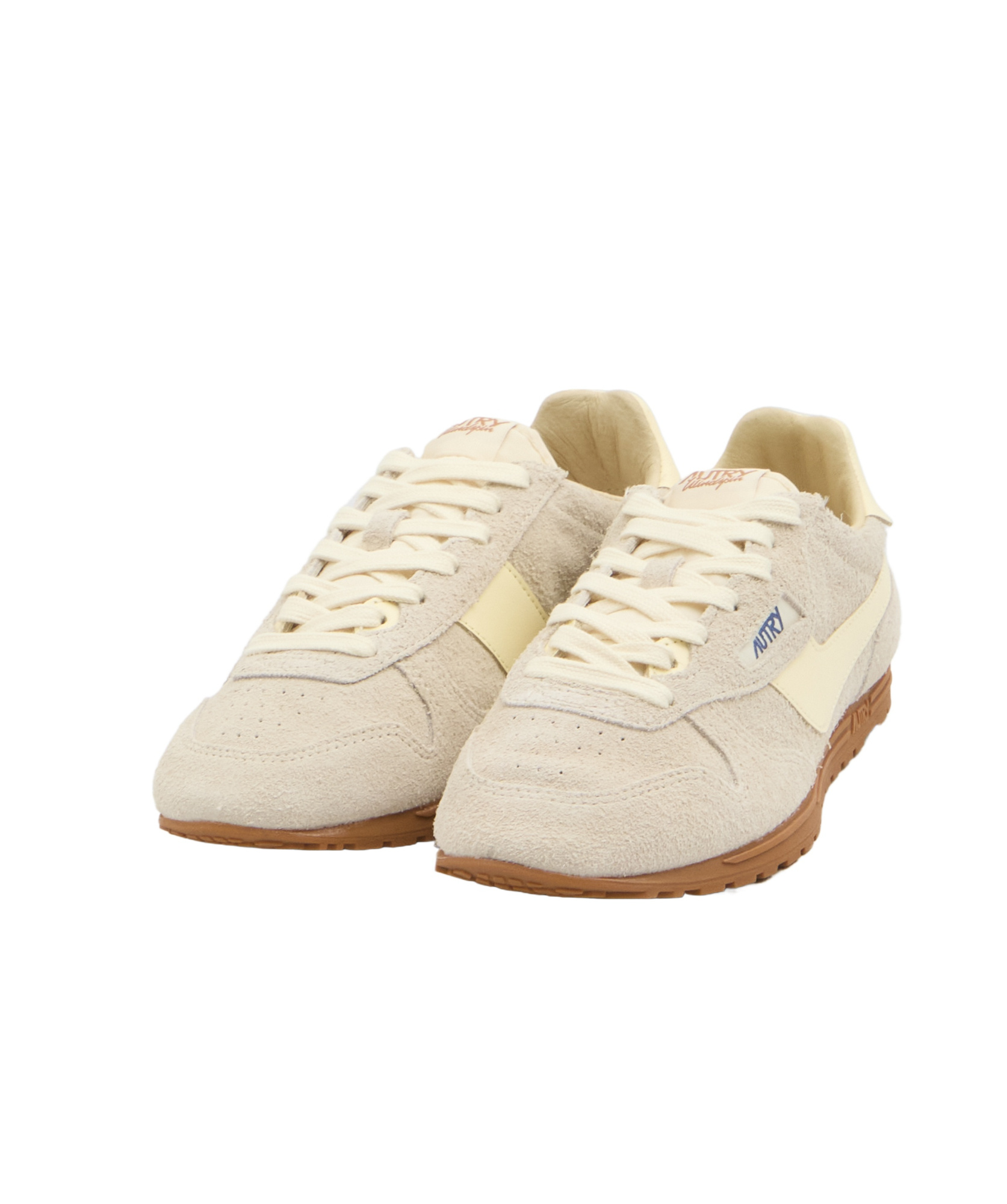 Autry 'windspin Low' Grey Sneaker With Logo On The Side And On The Heel In Nude
