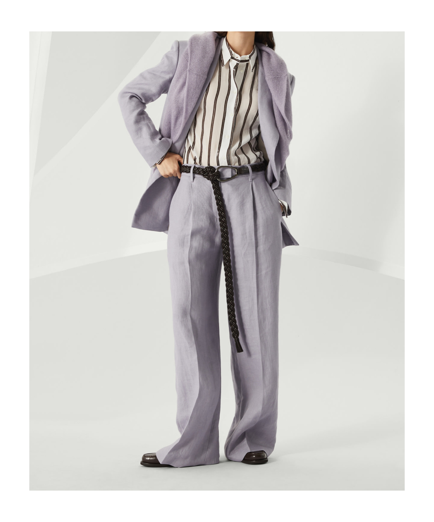 Brunello Cucinelli Gabardine Blazer In Gray