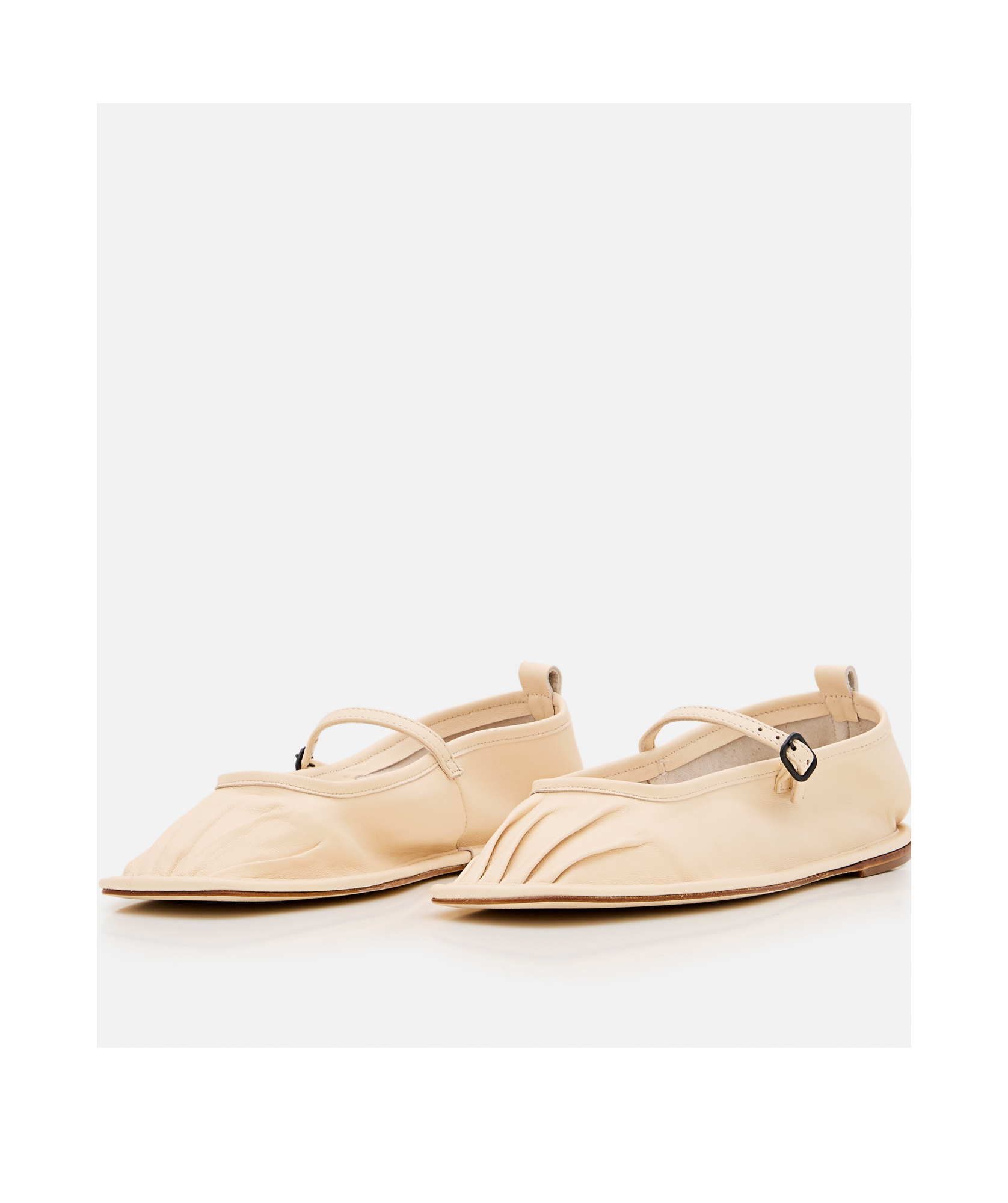 Hereu Off-white Dansa Ballerina Flats In Nude