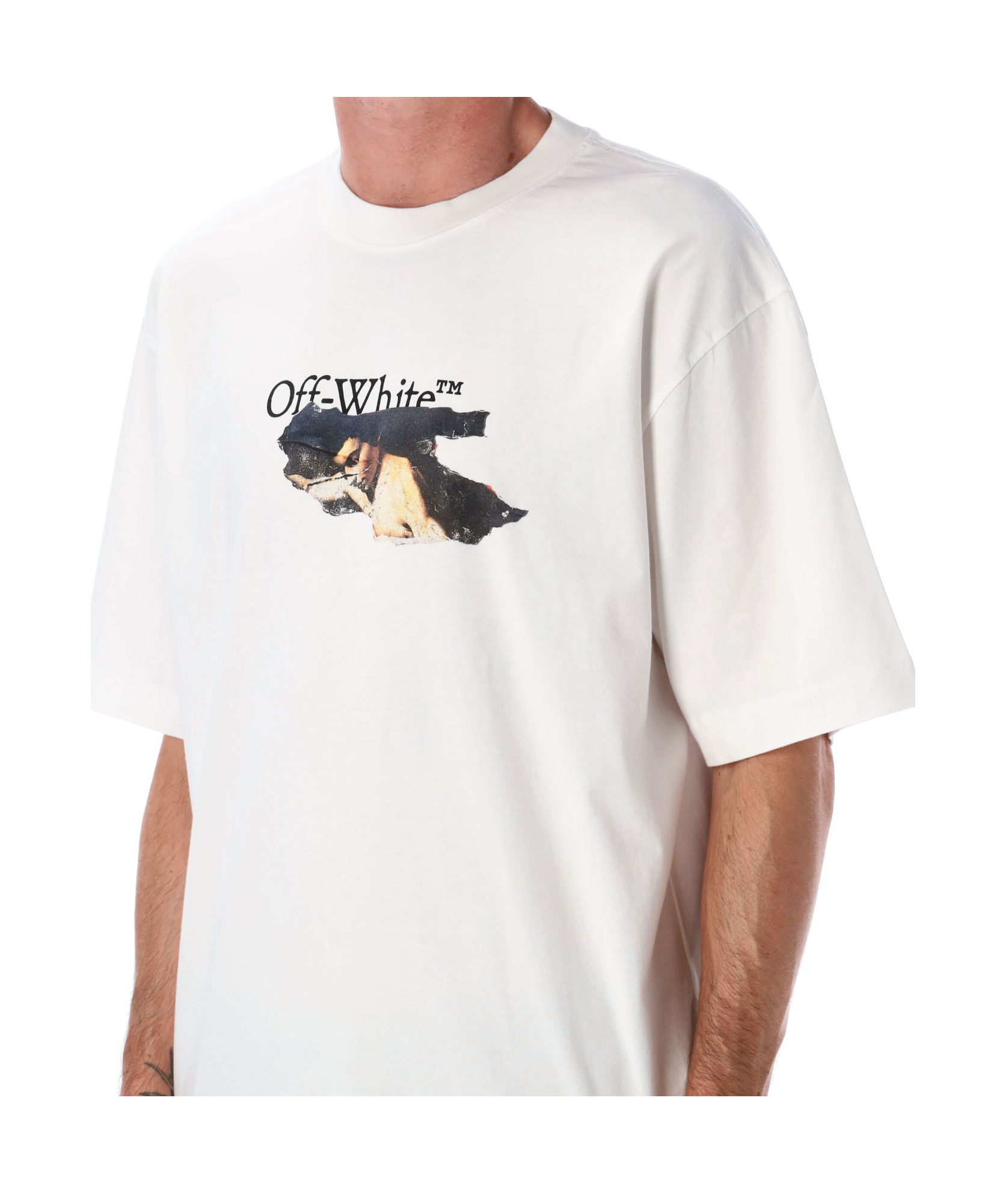 Off-white Graphic Print Short Sleeve Skate T-shirt In White