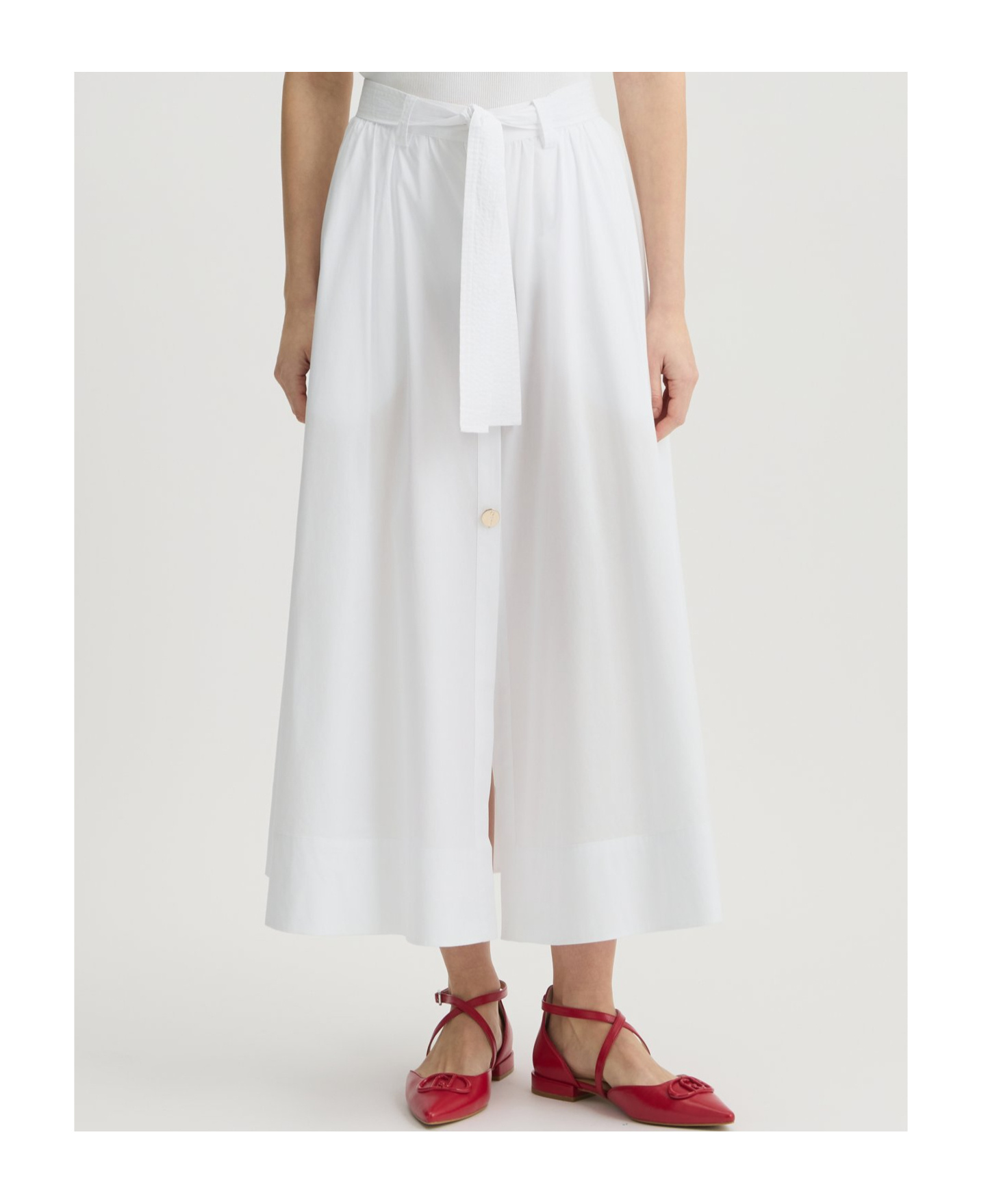 Shop Liu •jo White Midi Skirt