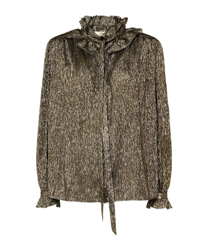 Chloé Gathered Fluid Silk Blouse
