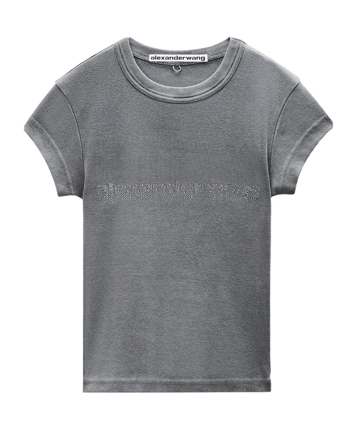 Alexander Wang Crystal Hotfix Logo Cotton Baby T-shirt Clothing In Blue