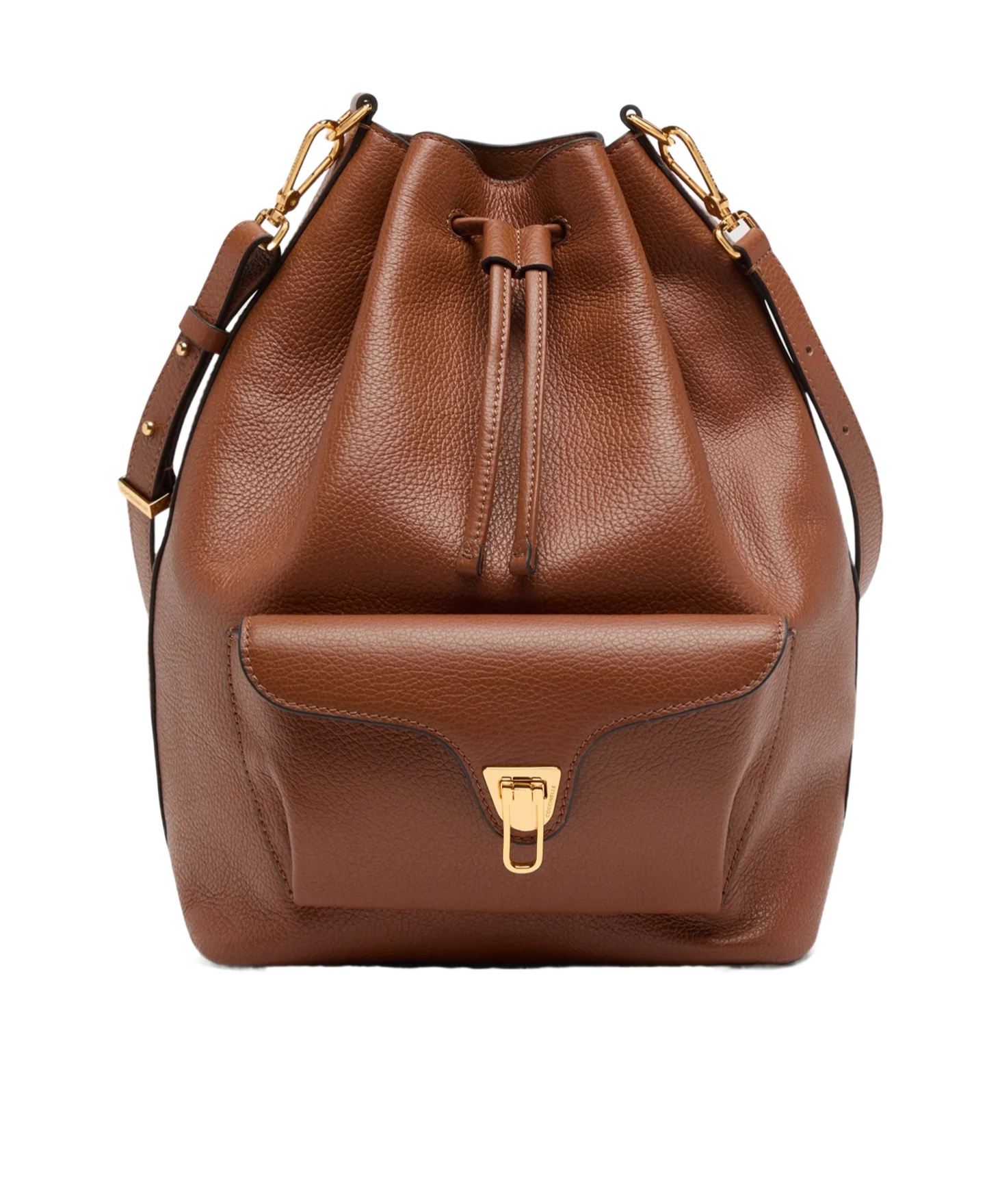 Coccinelle Medium Beat Generation Drawstring Bucket Bag In Brown