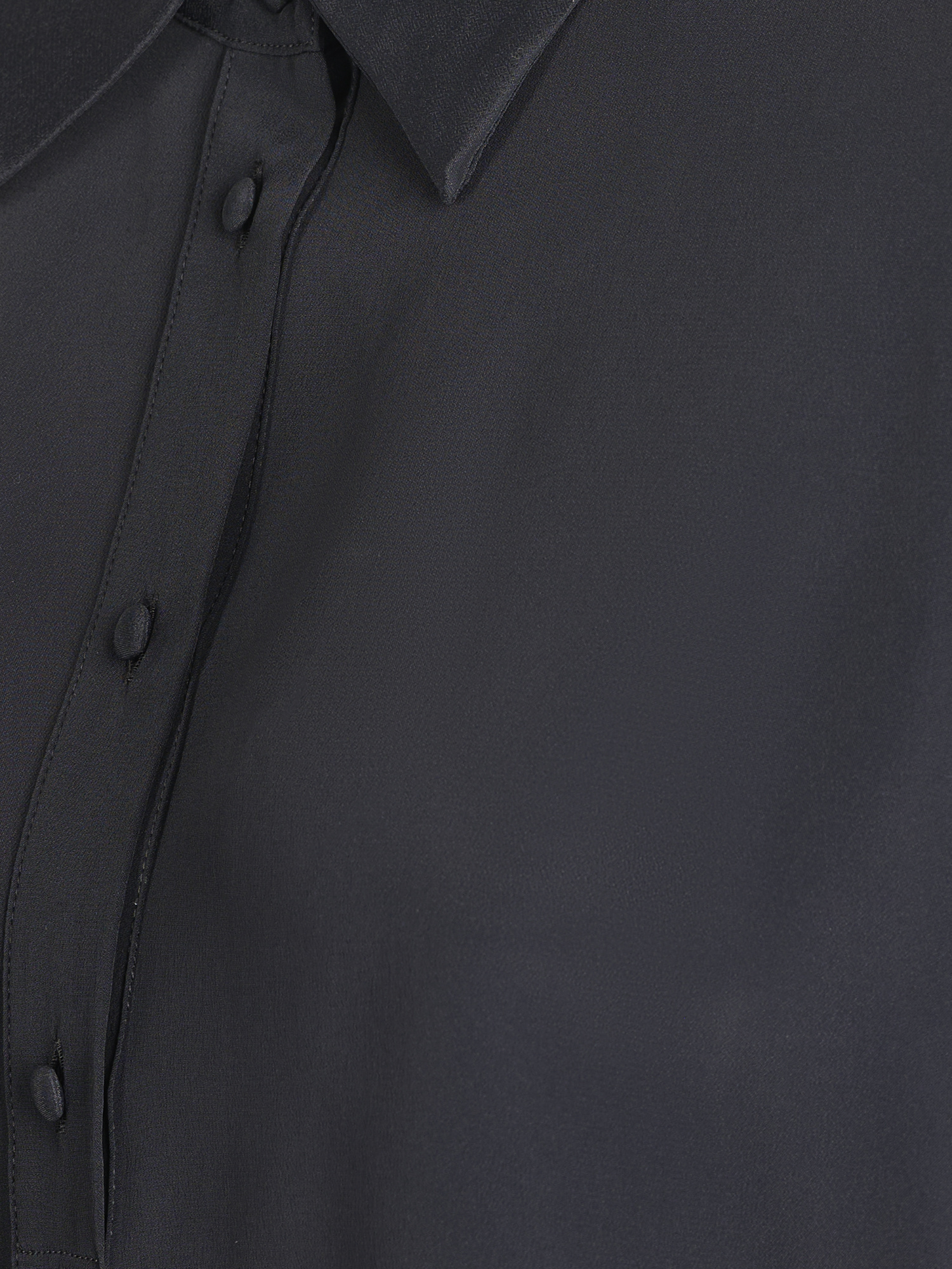 Dondup Black Button-down Long Sleeve Shirt With Classic Collar In Black