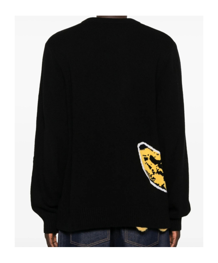 Charles Jeffrrey Loverboy Intarsia-knit Sweater In Black
