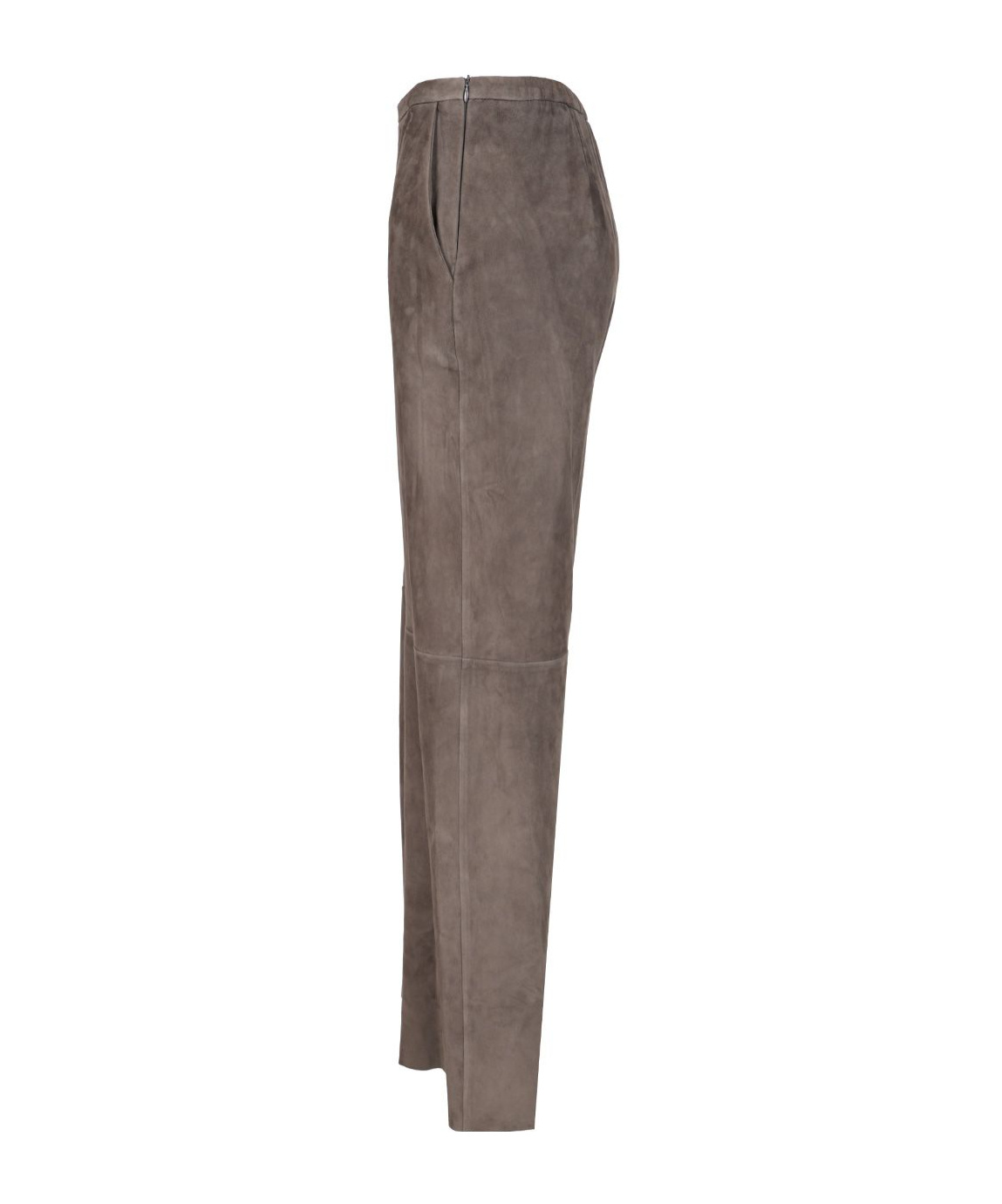 Forte Forte High-waisted Wide-leg Leather Trousers In Gray