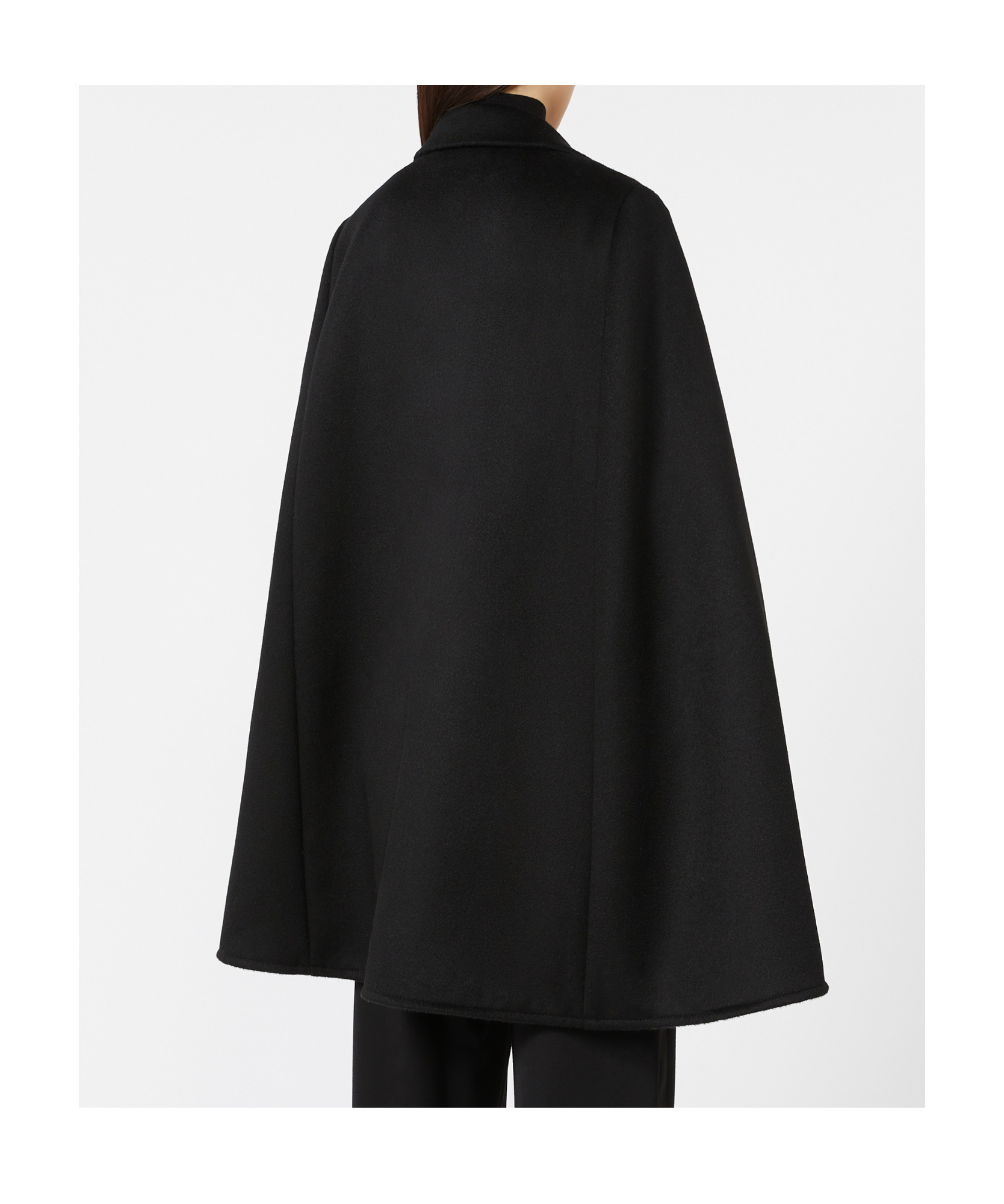 Max Mara Double-breasted Cape In Black