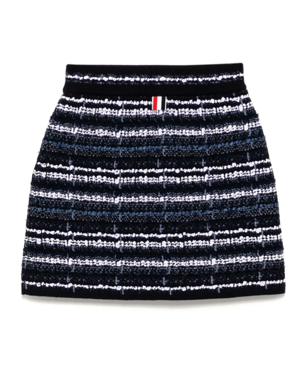 Thom Browne Tweed Mini Skirt In Blue
