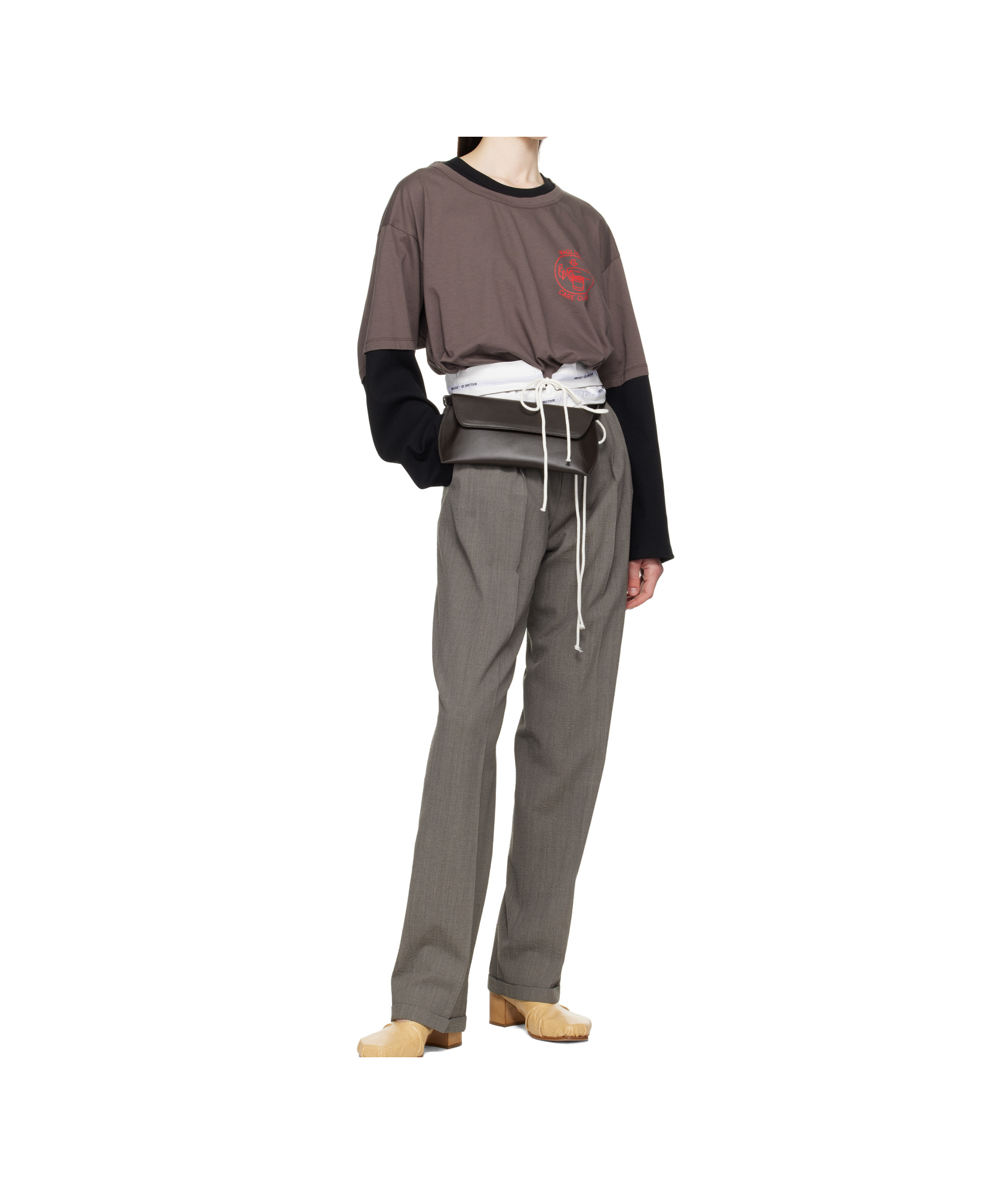 Magliano Oversized T-shirt Trauma In Black/brown