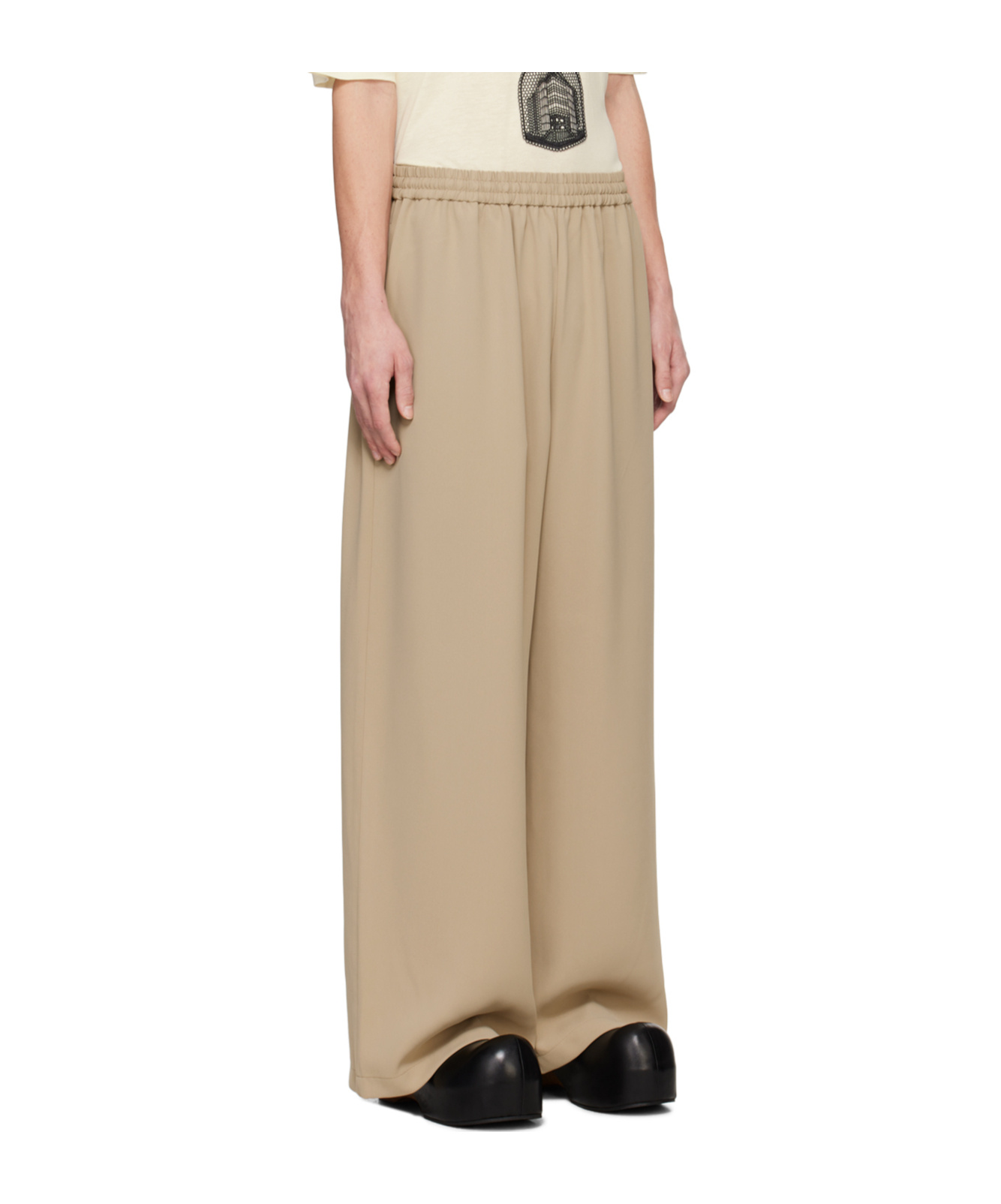Acne Studios Logo Embroidered Pants In Brown