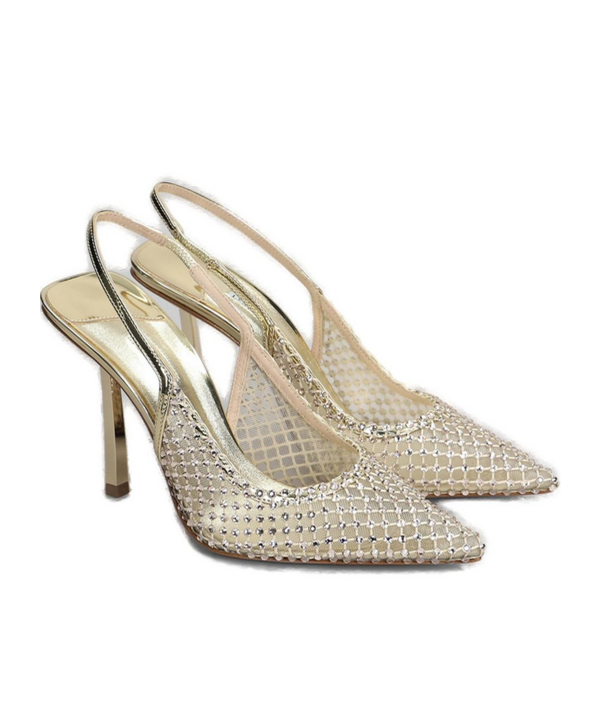 Le Silla Gilda Embellished Slingback Pumps In Silver
