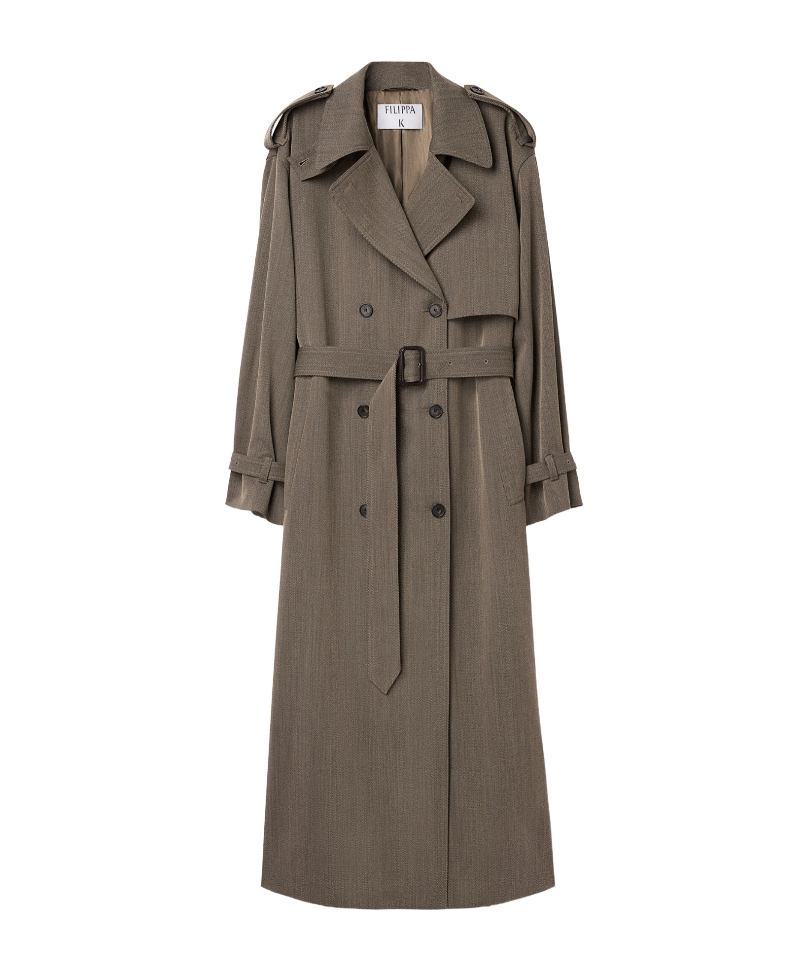 Filippa K Filippa Julia Oversized Trench Coat In Brown