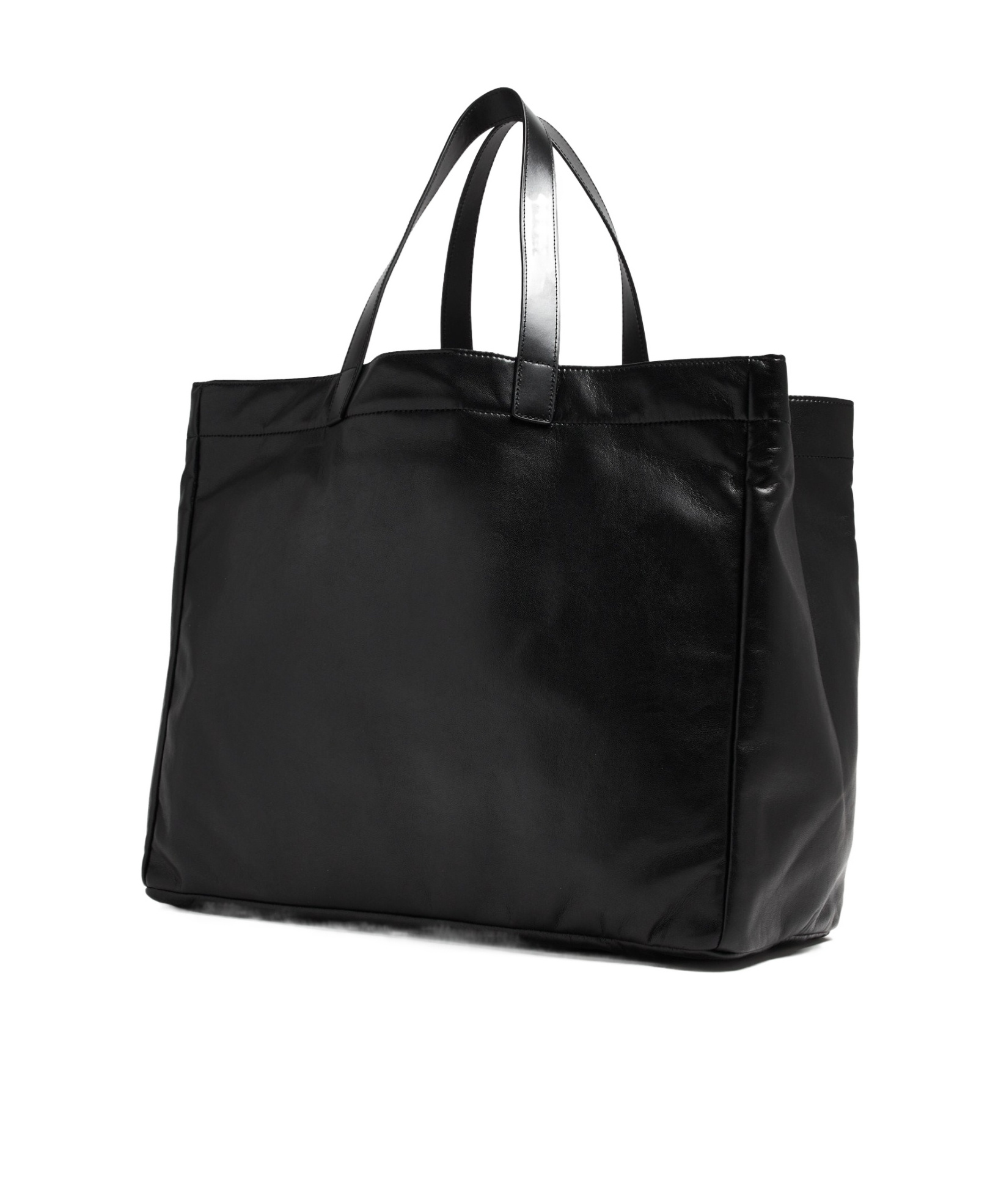 Shop Anine Bing Large Rio Faux Leather Tote Bag In Black