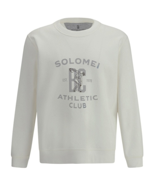 Brunello Cucinelli Maxi Print Sweatshirt In White